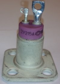 Тиристор импульсный 2У215Б  0,8кВ  250А  0,5мкС  2кГц